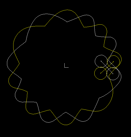 Parallelkurven-Getriebe mit Innenkurven und mit gleichsinniger Drehung von Antriebs- und Abtriebswelle Parallelkurven-Getriebe mit Innenkurven und mit gleichsinniger Drehung von Antriebs- und Abtriebswelle